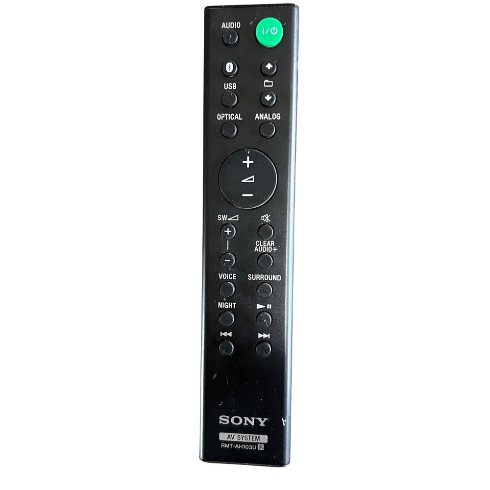 Sony AV System Remote RMT AH103U for Soundbar Home Theater Black